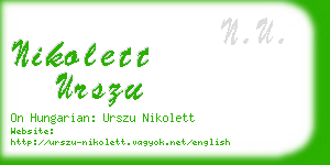 nikolett urszu business card